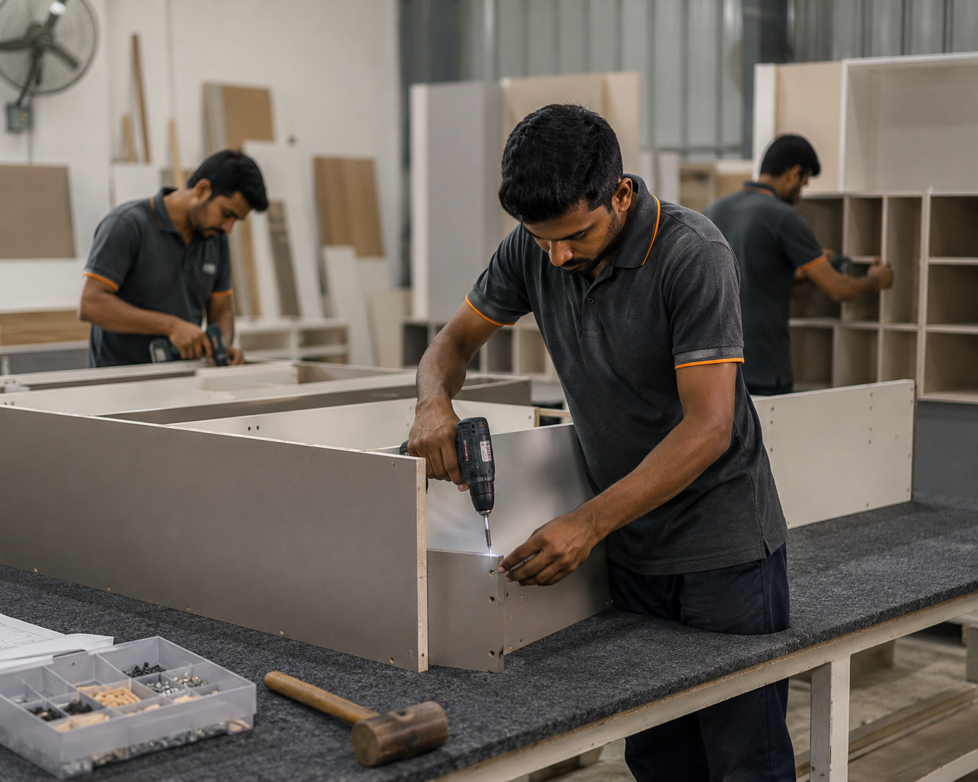 Furniture assembly area